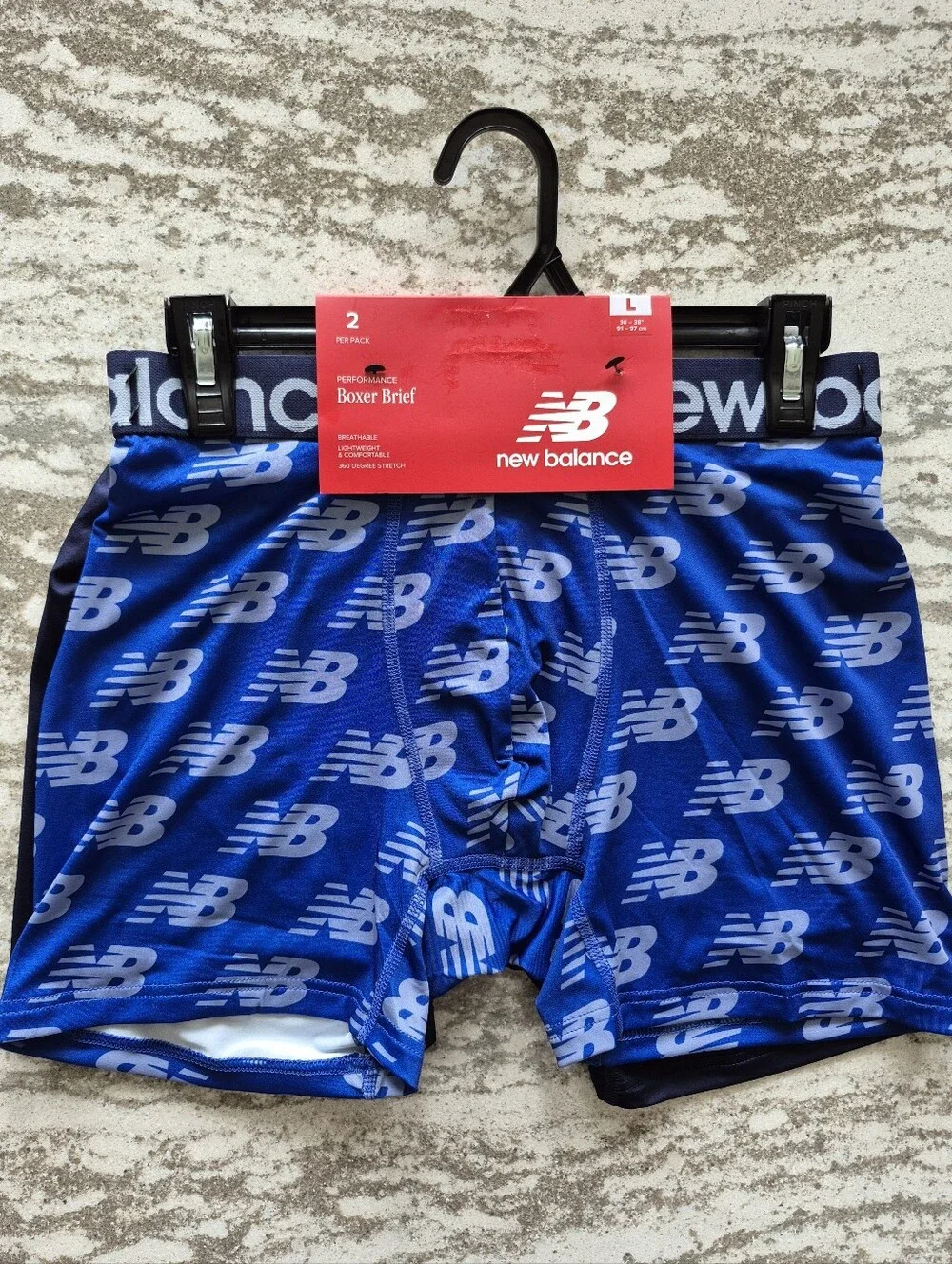 New Balance Men's 2 - Pack Stretch Boxer Brief New Size Medium